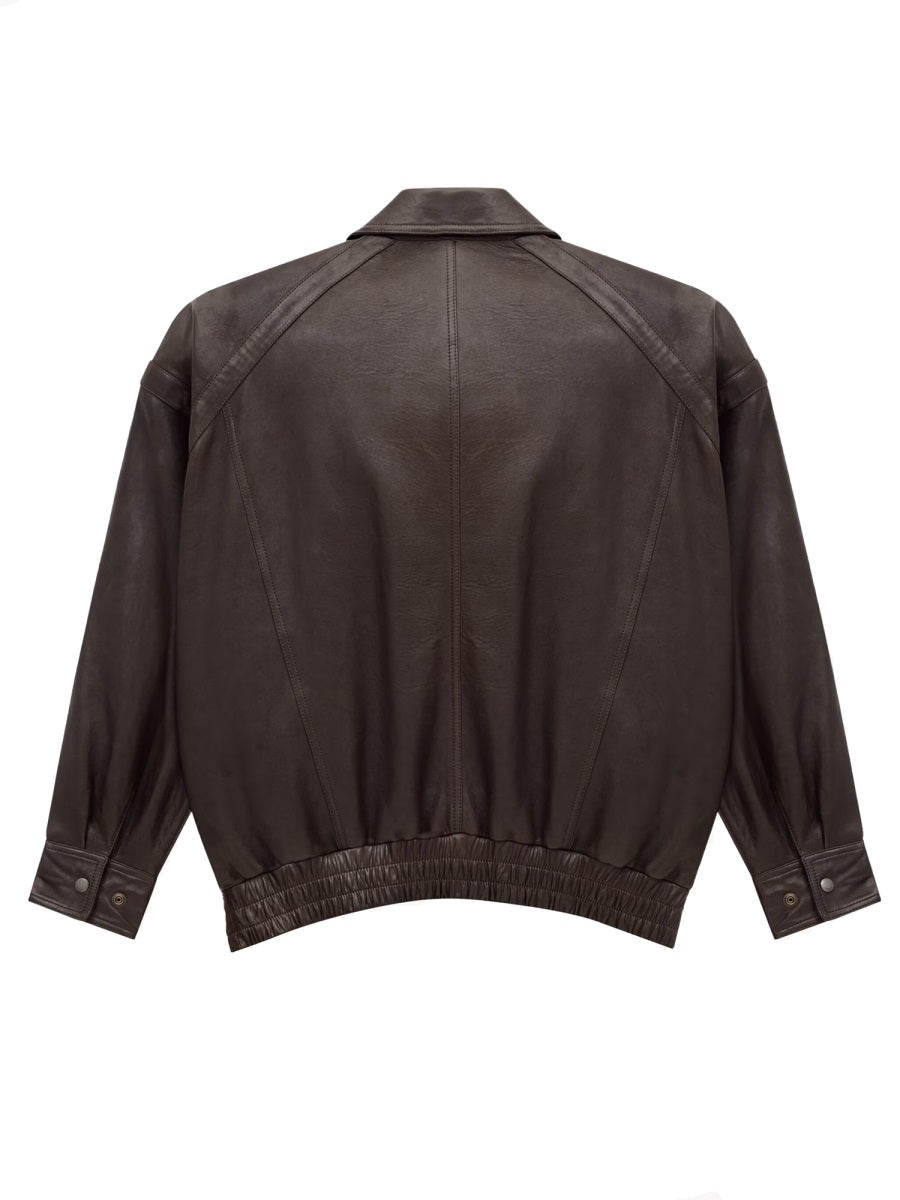 Saint Laurent Leather Jackets - Brown | Wanan Luxury