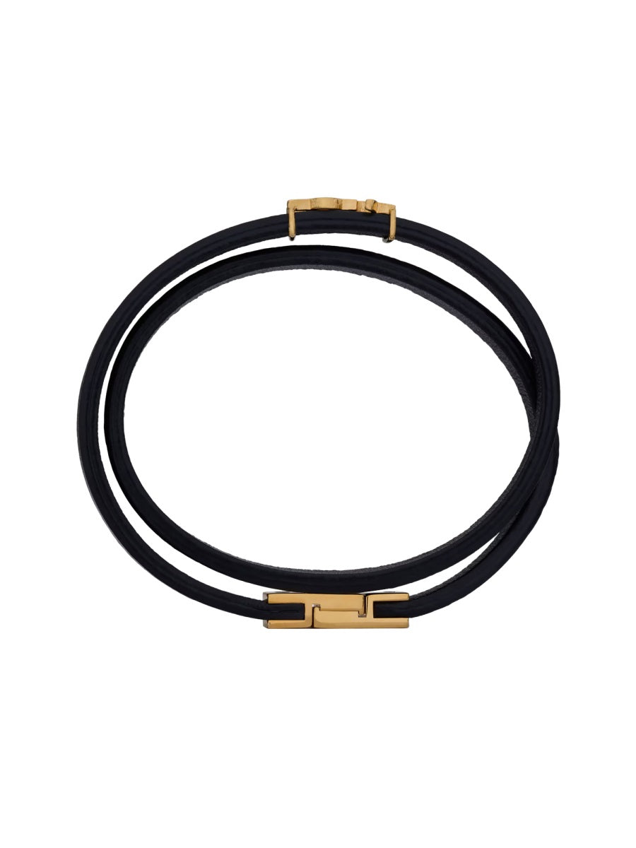 Saint Laurent Bracelets - Black | Wanan Luxury