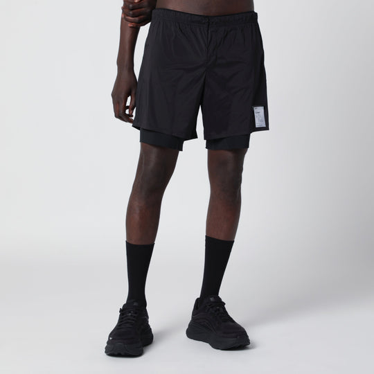 Black Tech Silk 8" Shorts