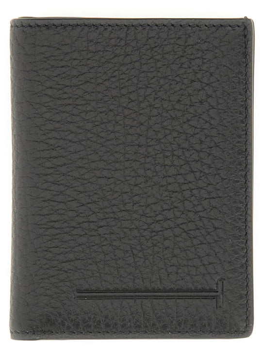 Leather "T" Wallet