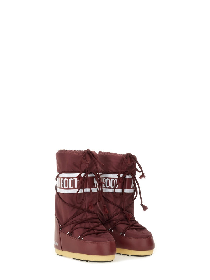 Moon Boot Boots - Burgundy | Wanan Luxury