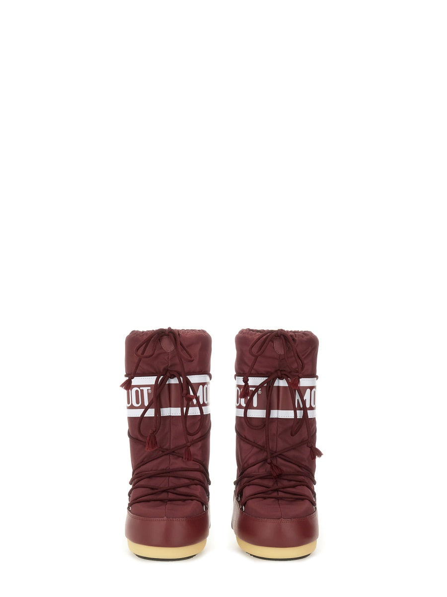 Moon Boot Boots - Burgundy | Wanan Luxury