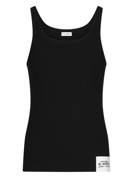 Logo-Patch Cotton Tank Top