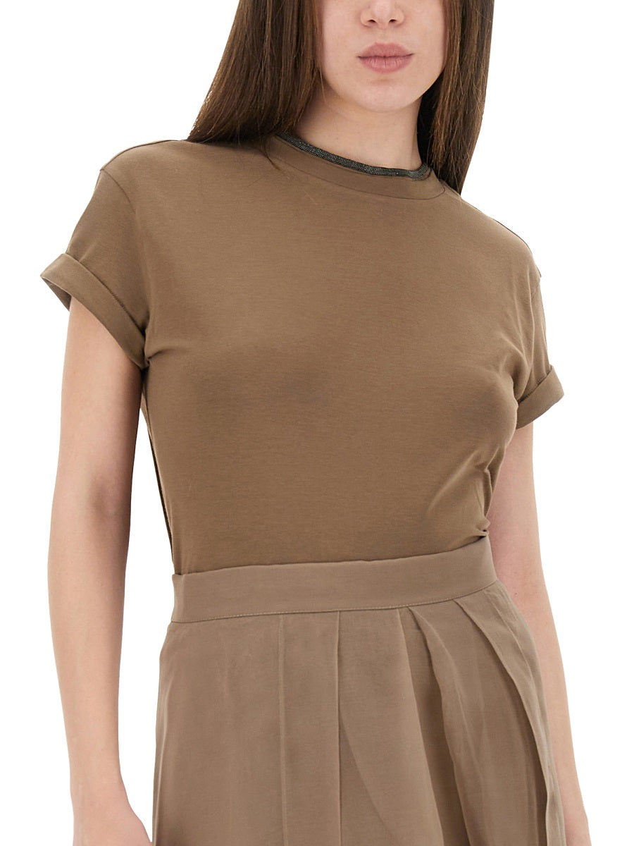 Brunello Cucinelli T shirts - Brown | Wanan Luxury