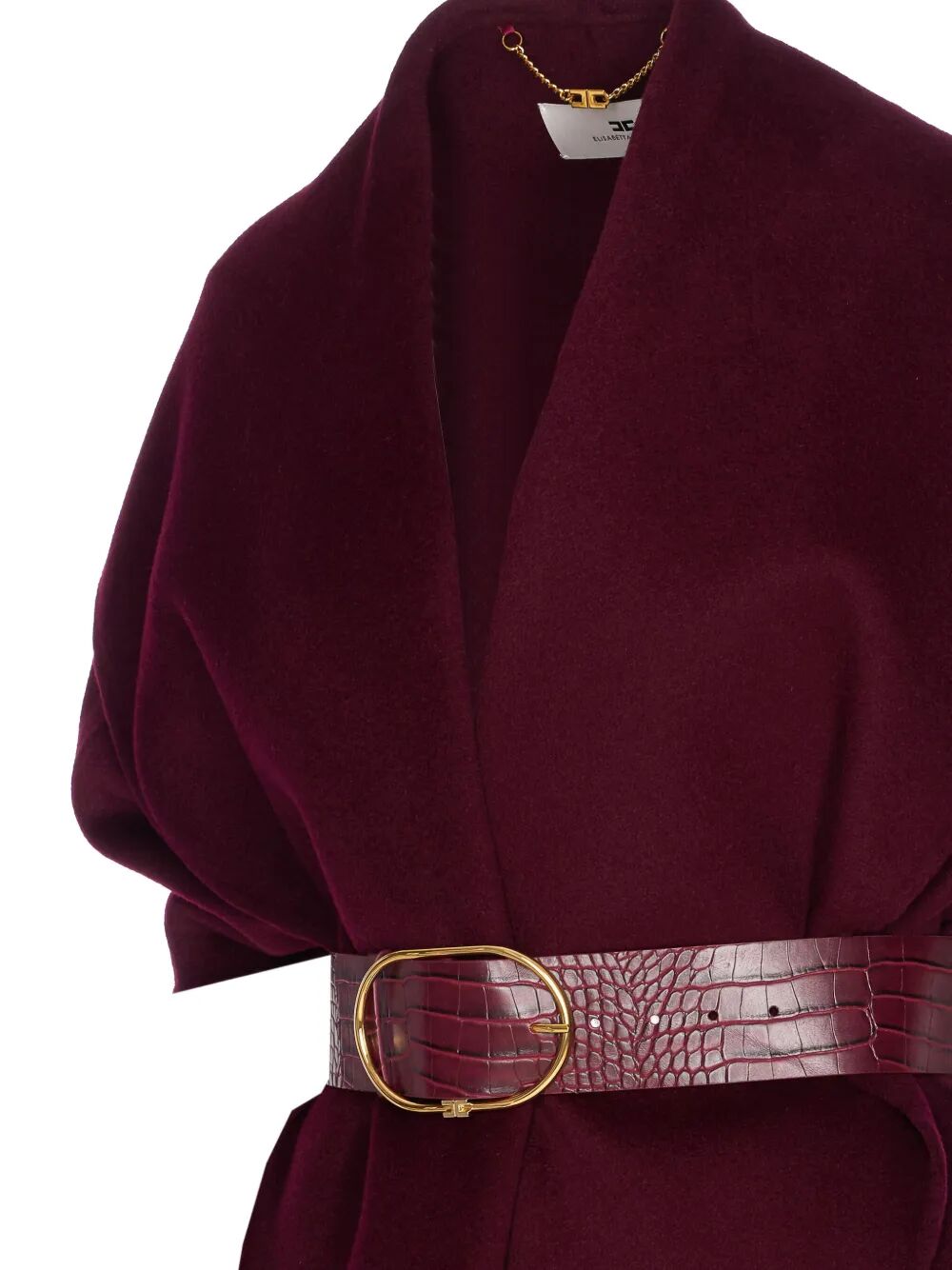 Elisabetta Franchi Cape - Red | 1ac9cd4f78300170a5bb489a97de350a8e4ac4e3