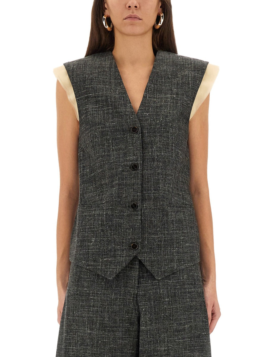 Alysi Gilet - Grey | Wanan Luxury
