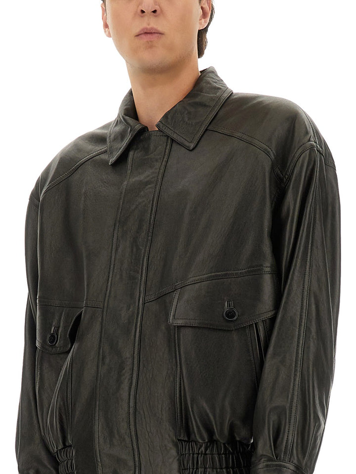 Saint Laurent Leather Jackets - Black | Wanan Luxury