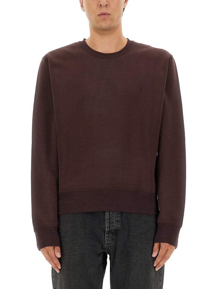 Saint Laurent Sweatshirts - Burgundy | Wanan Luxury