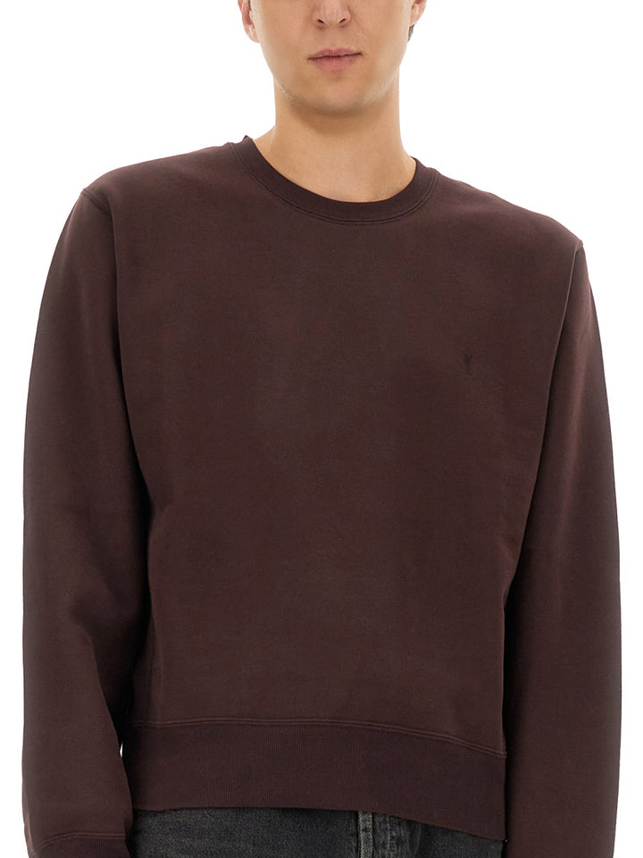 Saint Laurent Sweatshirts - Burgundy | Wanan Luxury