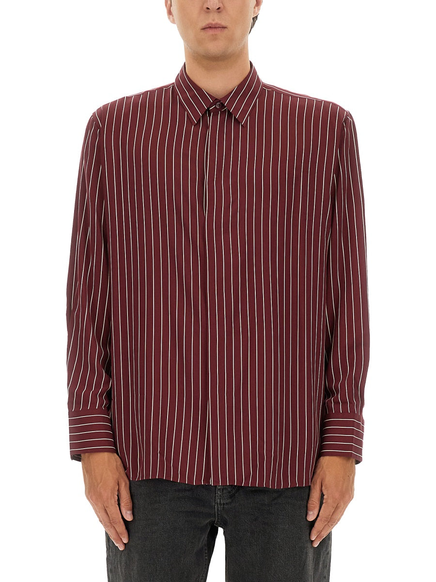Saint Laurent Shirts - Burgundy | Wanan Luxury