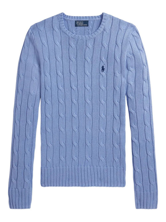 Cable-Knit Slim Fit Cotton Crewneck Jumper