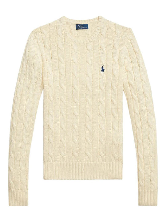 Cable-Knit Slim Fit Cotton Crewneck Jumper