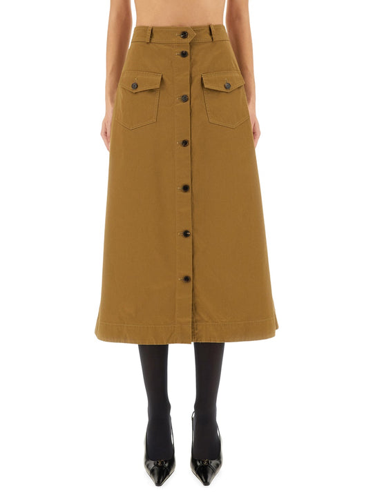 Midi Skirt With Buttons