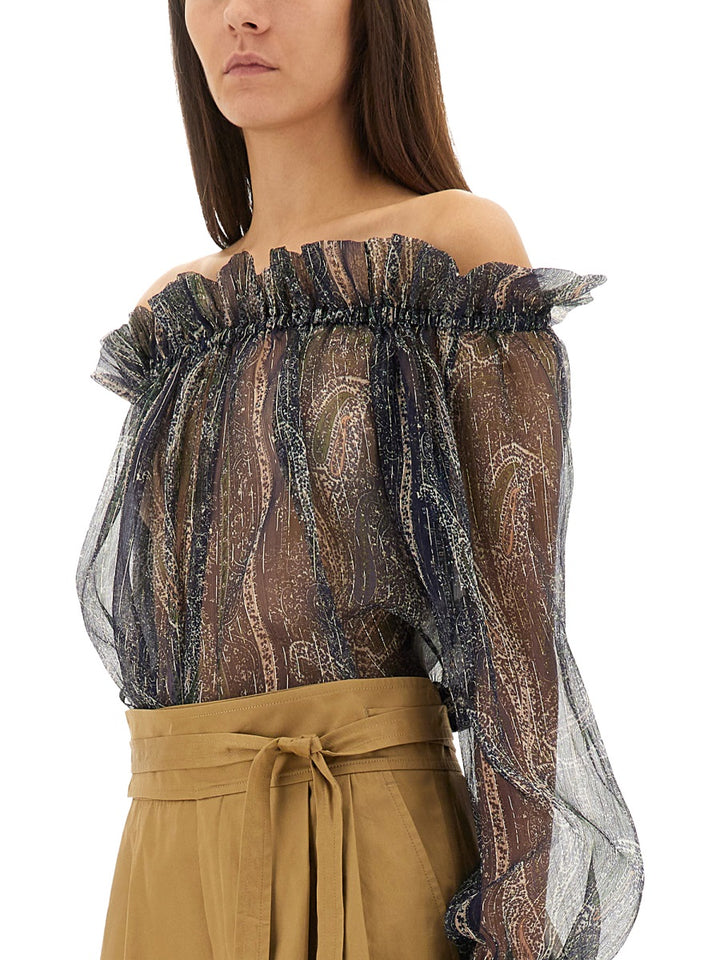 Saint Laurent Tops - Blue | f8d8a678fe5e7f00fe4eac48c5273d282f00fb90