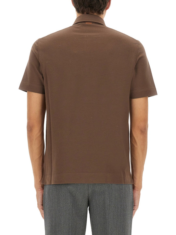 Zegna Polo - Brown | Wanan Luxury