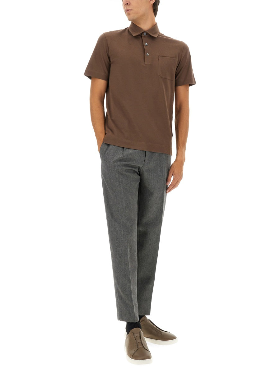 Zegna Polo - Brown | Wanan Luxury