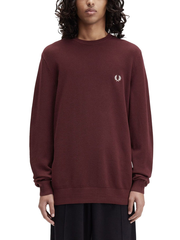Fred Perry Sweaters - Burgundy | Wanan Luxury