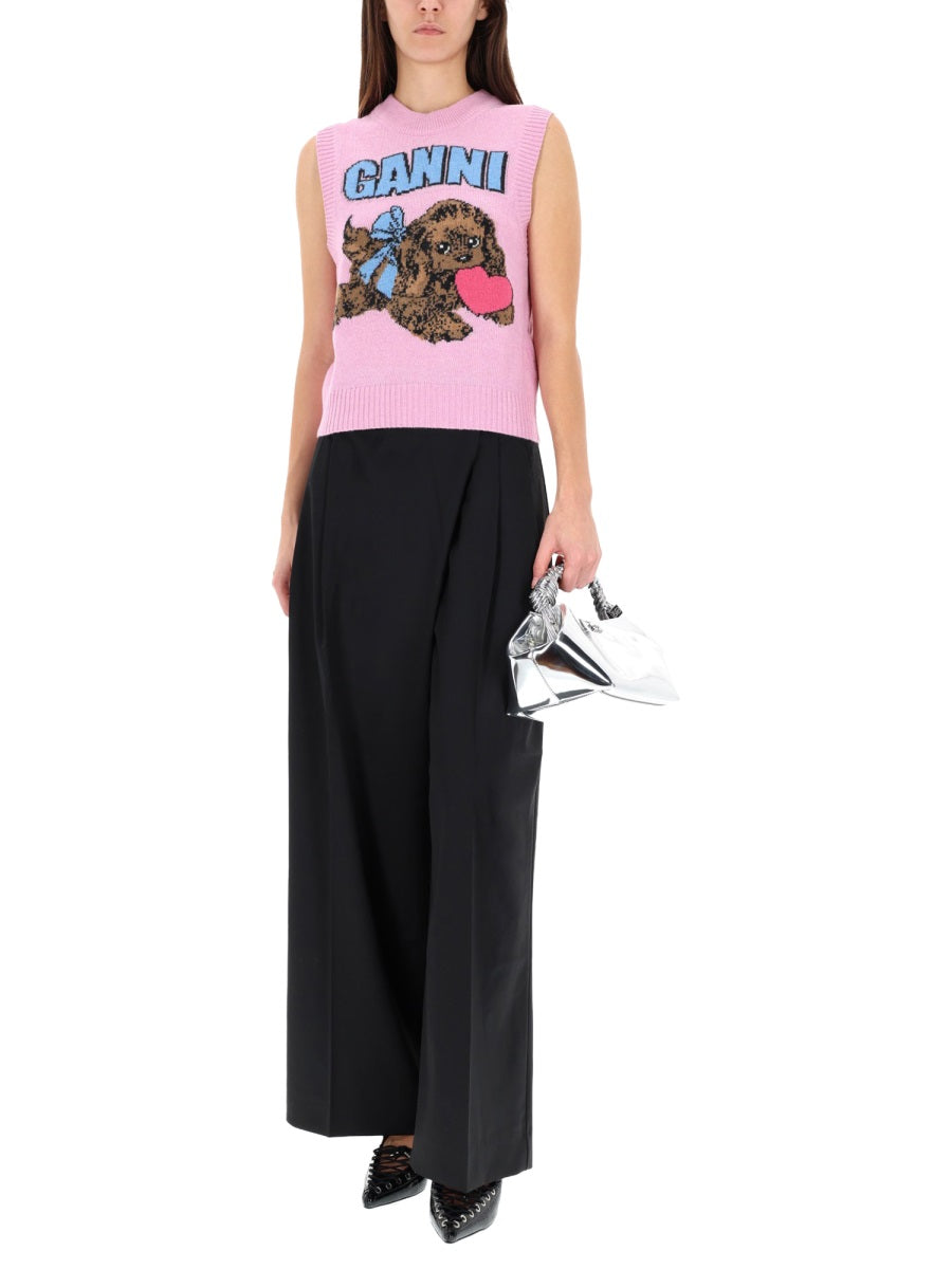 Ganni Pants - Black | Wanan Luxury