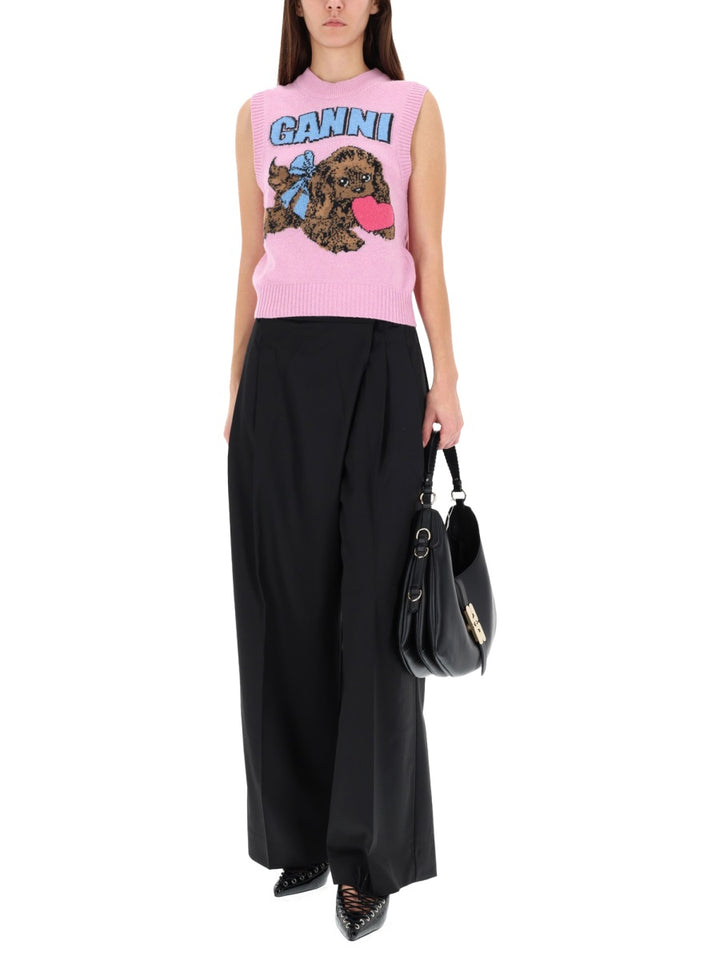 Ganni Gilet - Pink | Wanan Luxury