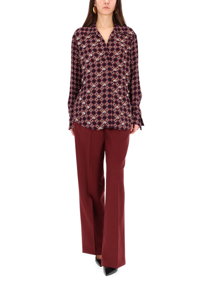 Dries Van Noten Pants - Burgundy | Wanan Luxury