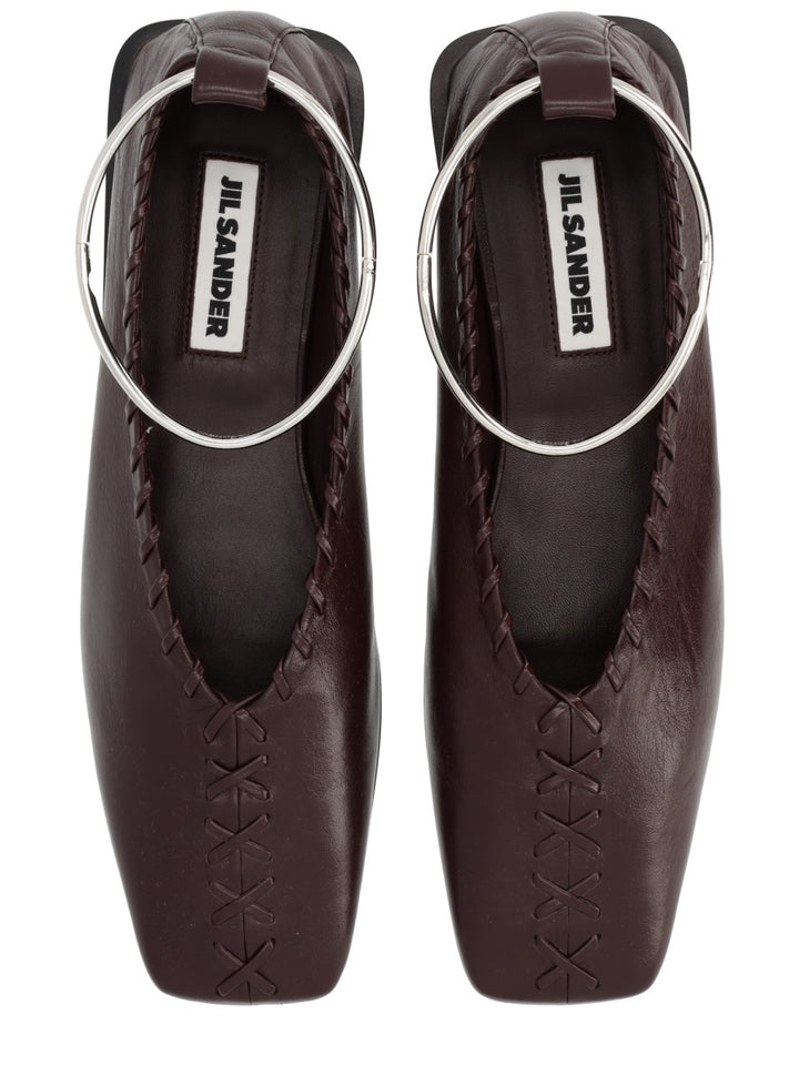 Jil Sander Flat Shoes - Bordeaux | 47c36d6582baf1346e96eac0045026a05cddeeb4