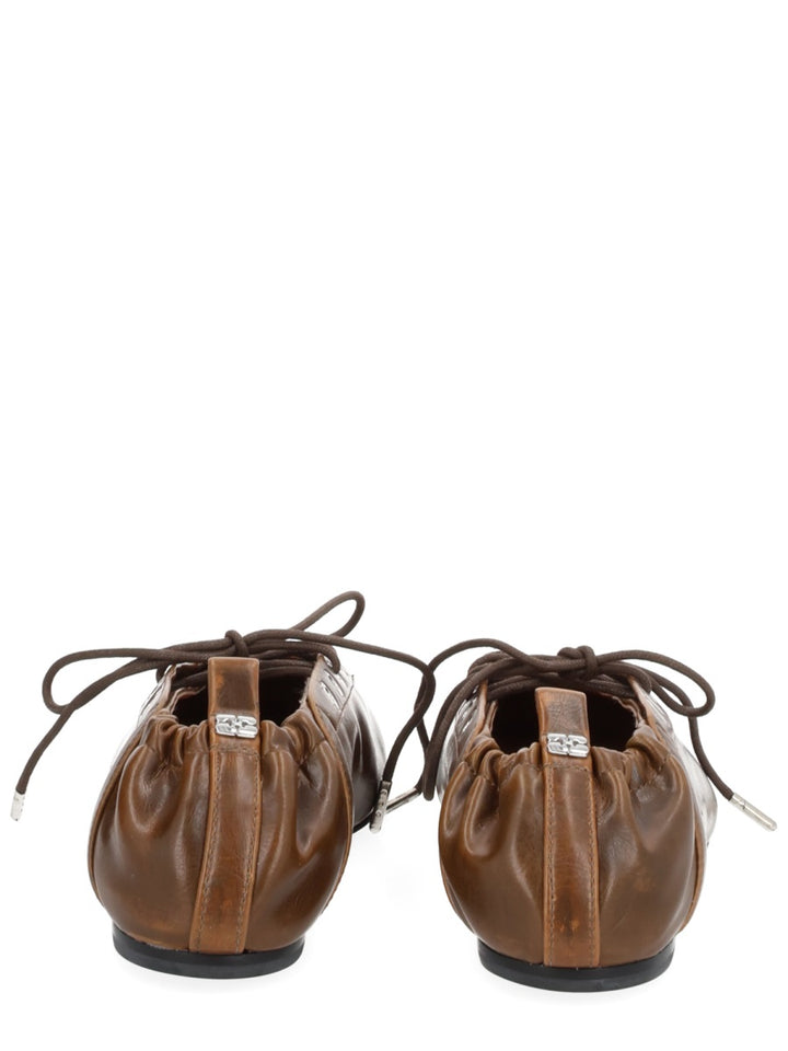 Ganni Flat Shoes - Brown | Wanan Luxury
