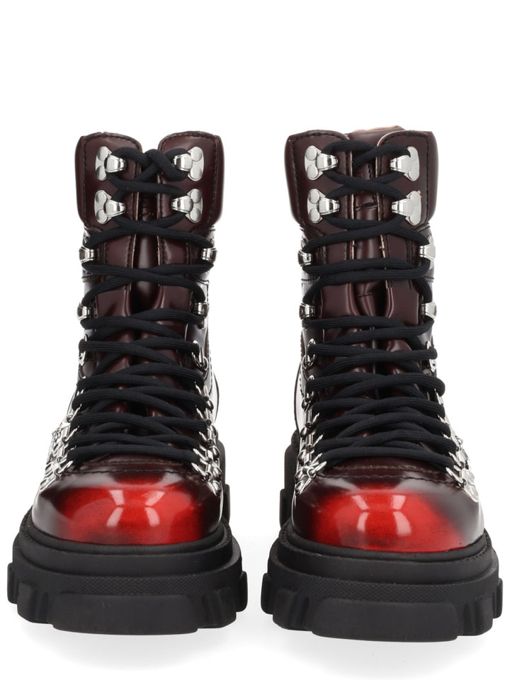 Ganni Boots - Burgundy | Wanan Luxury