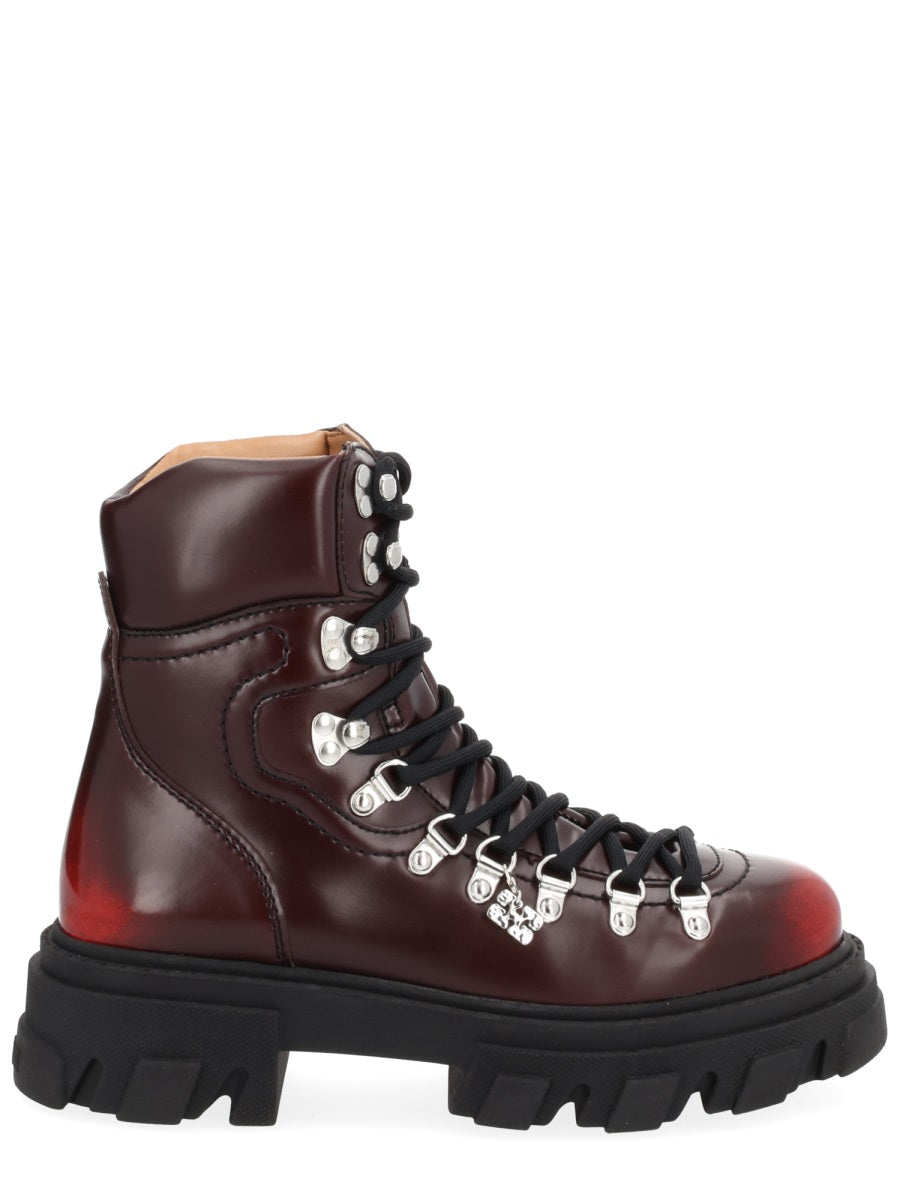 Ganni Boots - Burgundy | Wanan Luxury