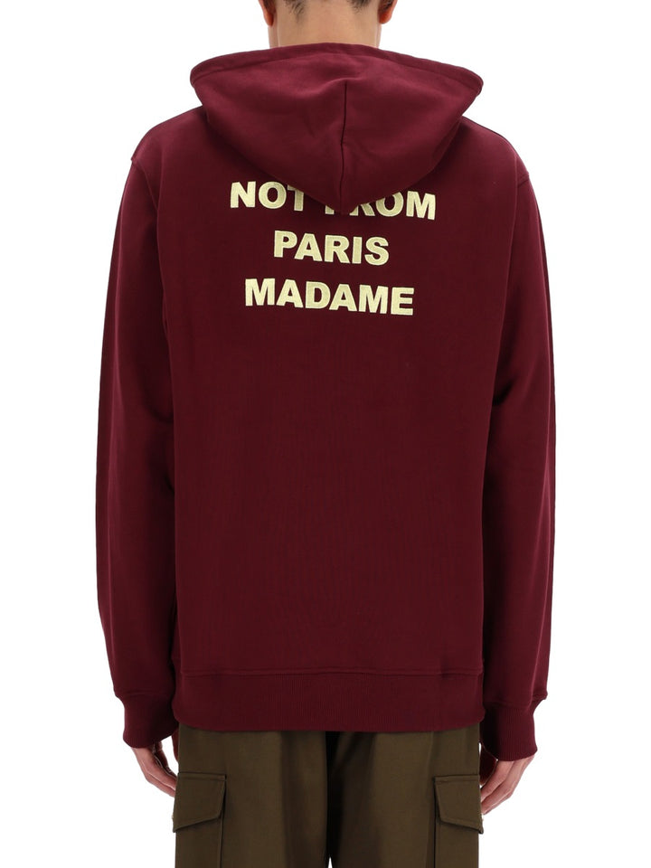 Drôle De Monsieur Sweatshirts - Burgundy | Wanan Luxury