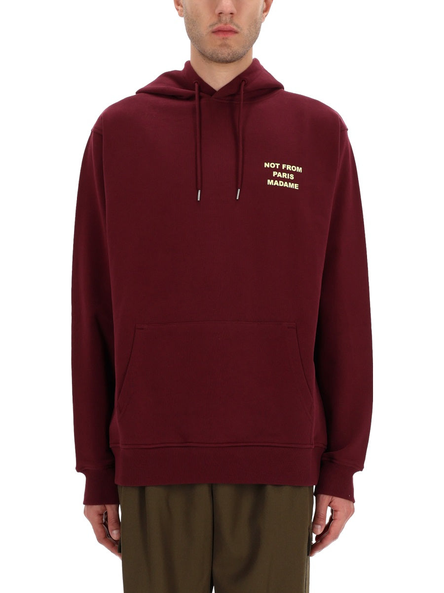 Drôle De Monsieur Sweatshirts - Burgundy | Wanan Luxury