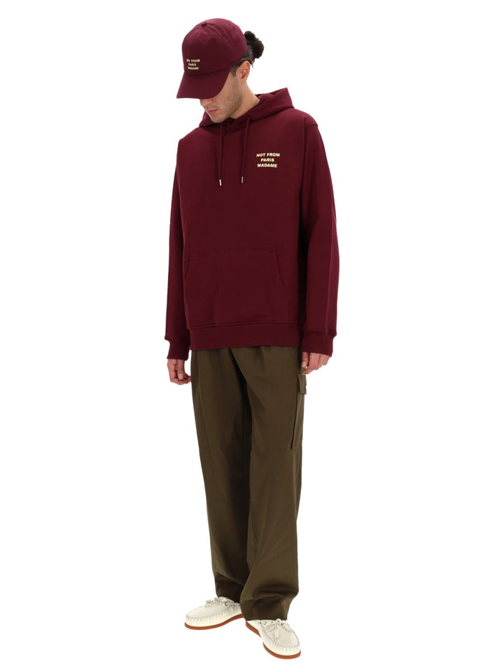 Drôle De Monsieur Sweatshirts - Burgundy | Wanan Luxury