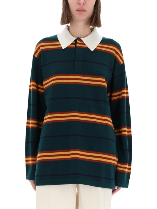 "Striped Rugby" Polo Shirt