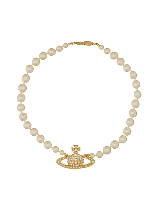 Pearl Choker With Orb Bas-Relief