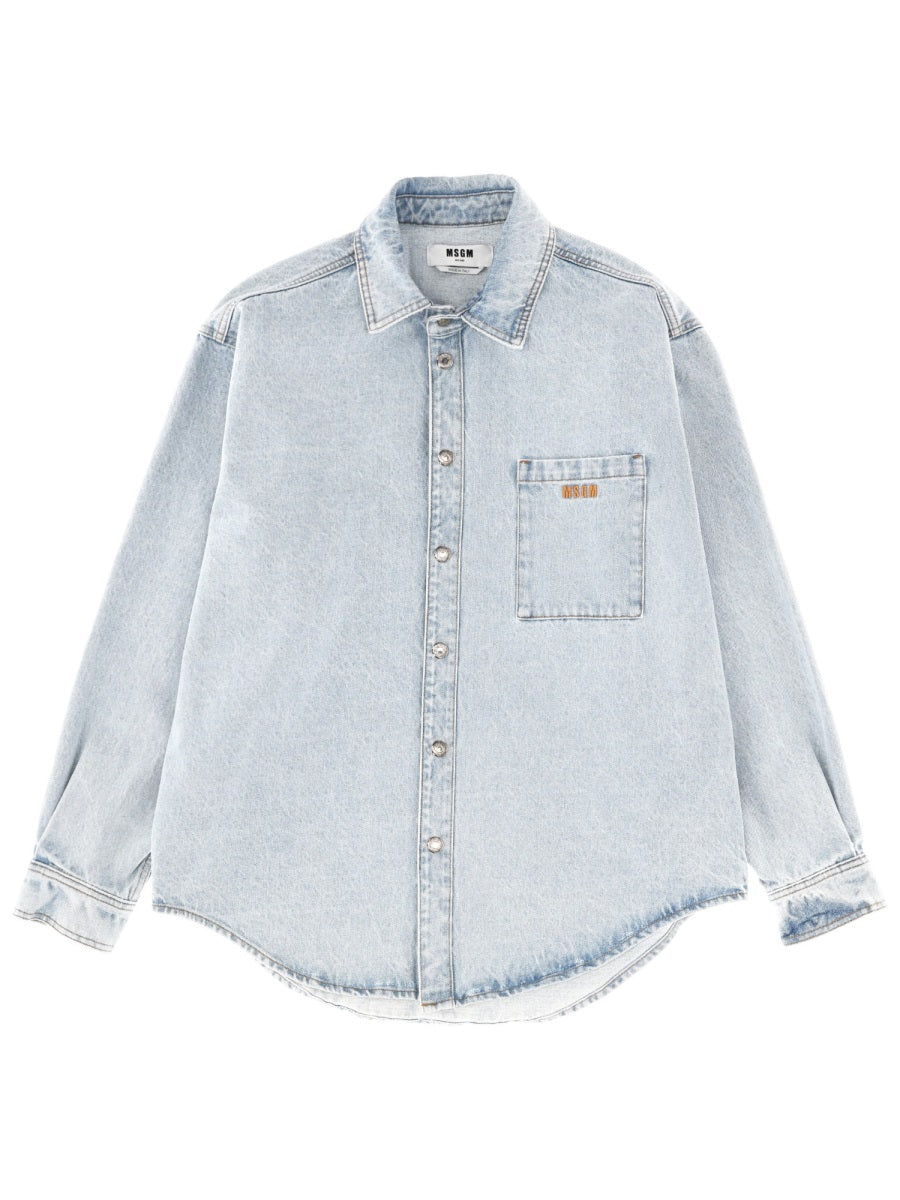 MSGM Shirts - Blue | Wanan Luxury
