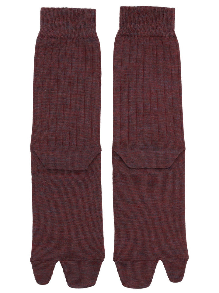 Maison Margiela Socks - Burgundy | Wanan Luxury