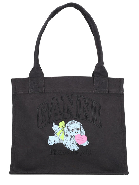"Black Puppy" Tote Bag