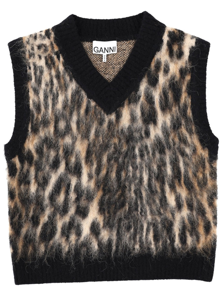 Ganni Gilet - Animal Print | Wanan Luxury
