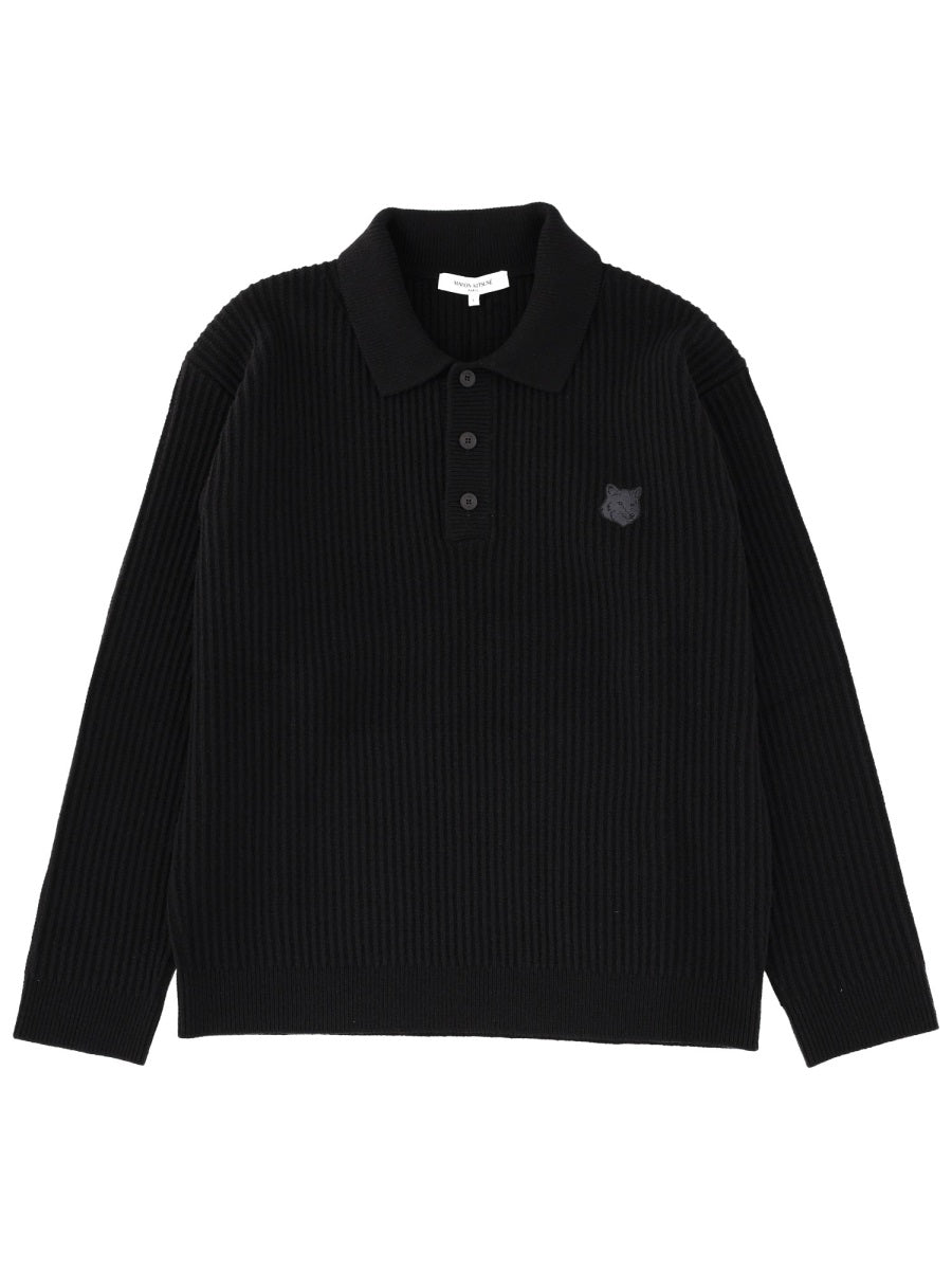 Maison Kitsuné Polo - Black | Wanan Luxury