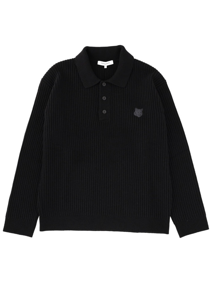 Maison Kitsuné Polo - Black | Wanan Luxury