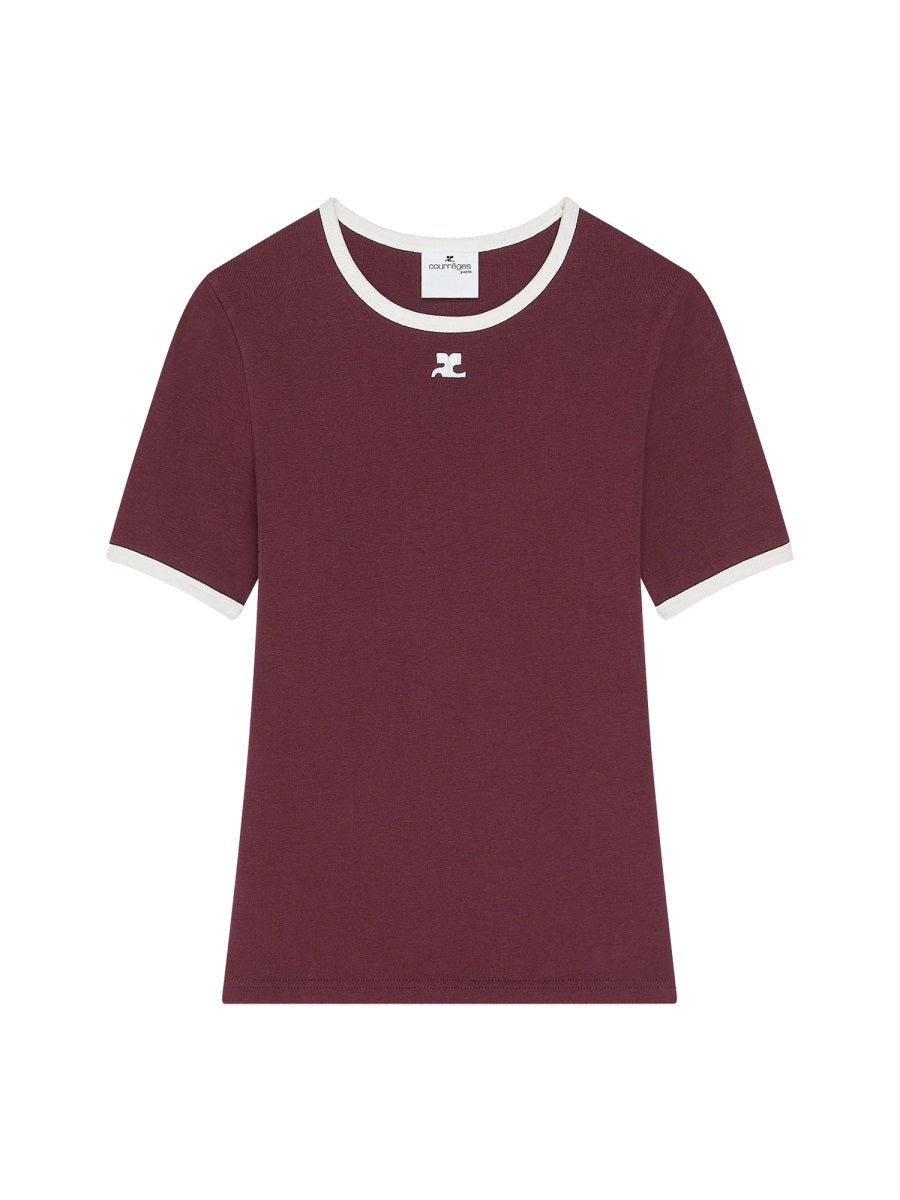 Courrèges T shirts - Burgundy | Wanan Luxury
