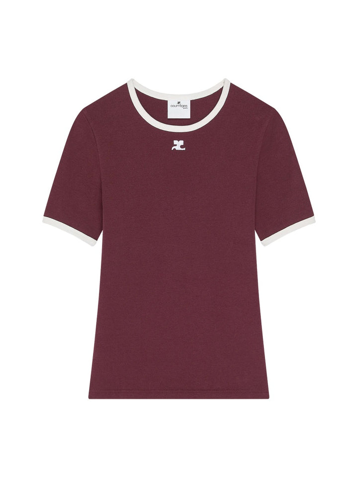Courrèges T shirts - Burgundy | Wanan Luxury