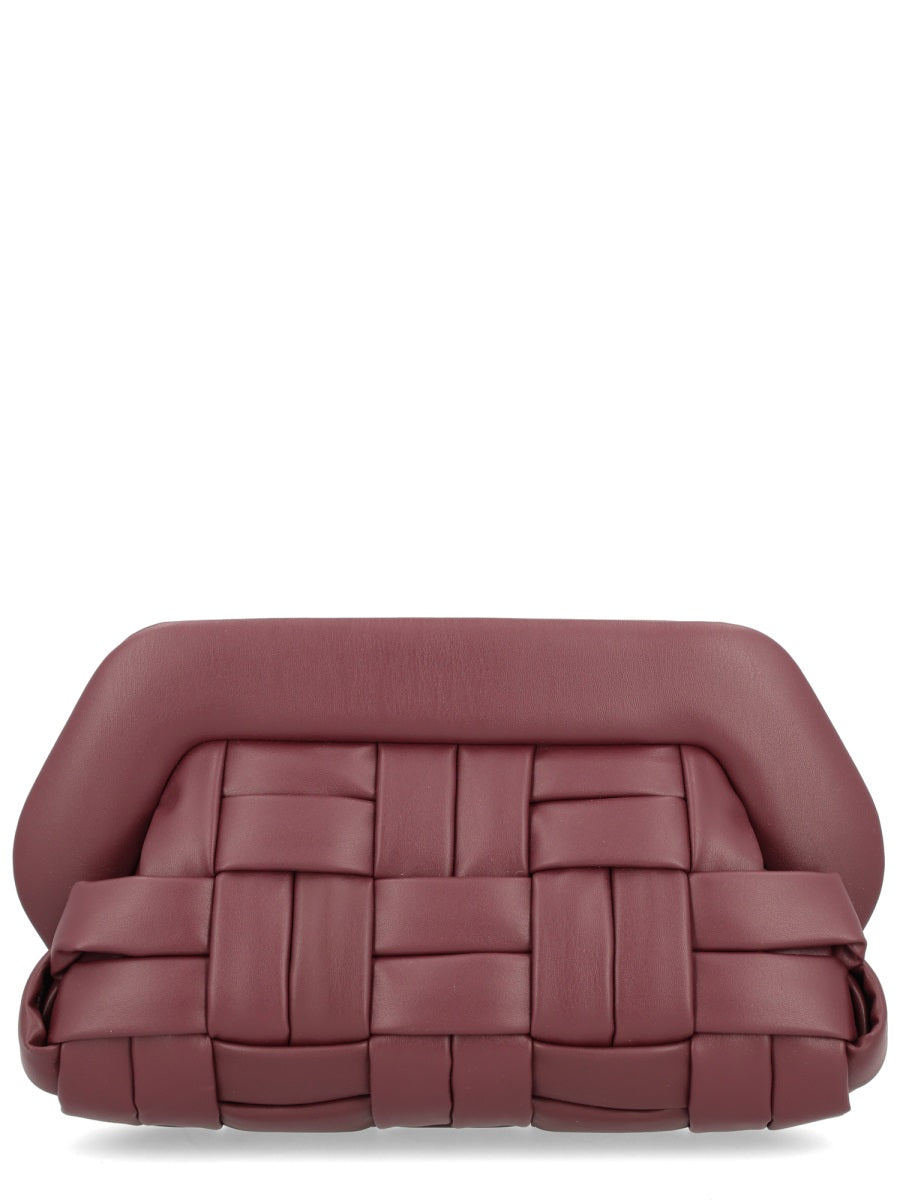 Themoirè Clutch Bags - Burgundy | Wanan Luxury
