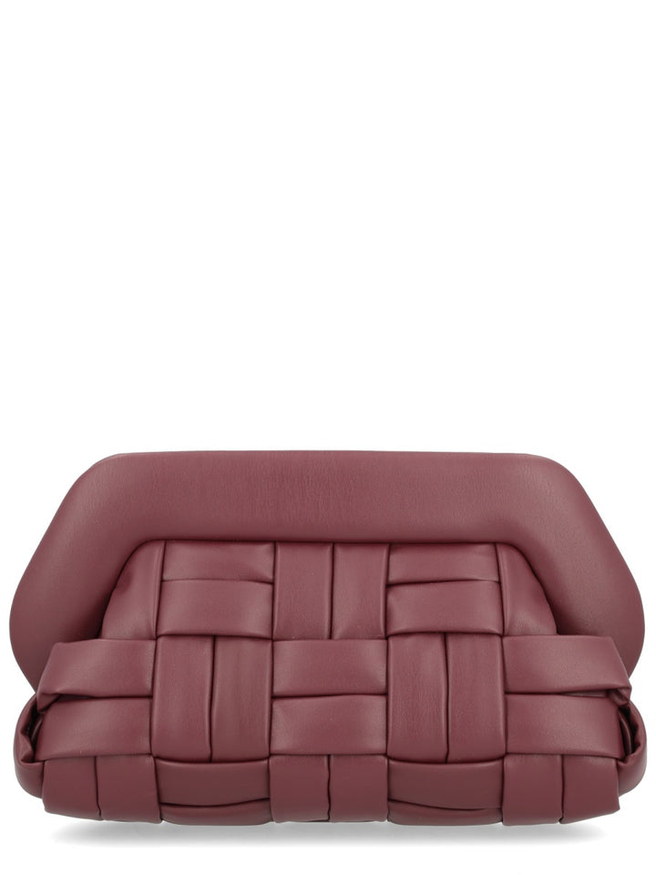 Themoirè Clutch Bags - Burgundy | Wanan Luxury