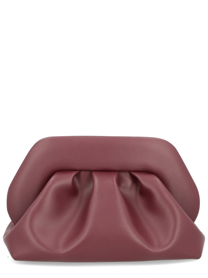 Themoirè Clutch Bags - Burgundy | Wanan Luxury