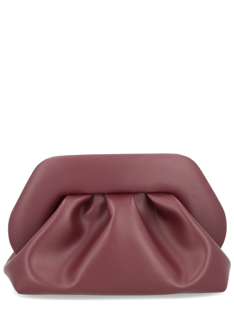 Themoirè Clutch Bags - Burgundy | Wanan Luxury