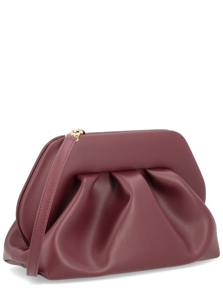 Themoirè Clutch Bags - Burgundy | Wanan Luxury