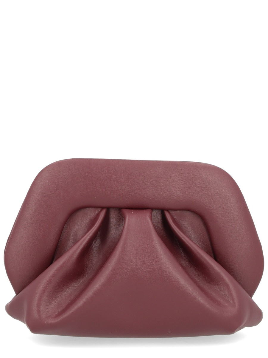 Themoirè Clutch Bags - Burgundy | Wanan Luxury