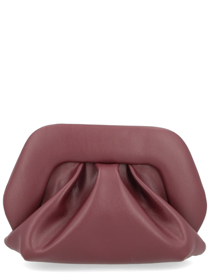 Themoirè Clutch Bags - Burgundy | Wanan Luxury
