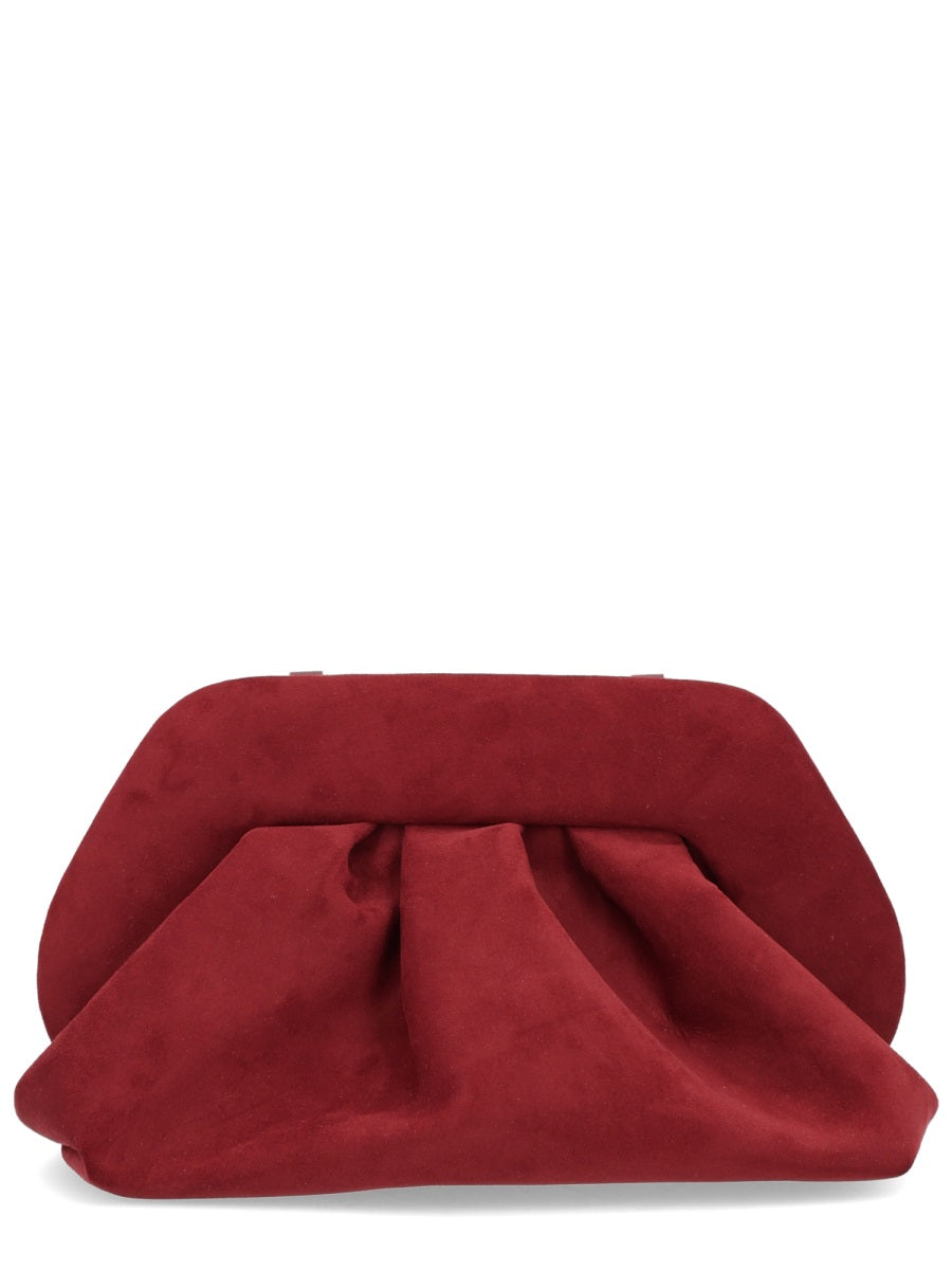 Themoirè Clutch Bags - Burgundy | Wanan Luxury