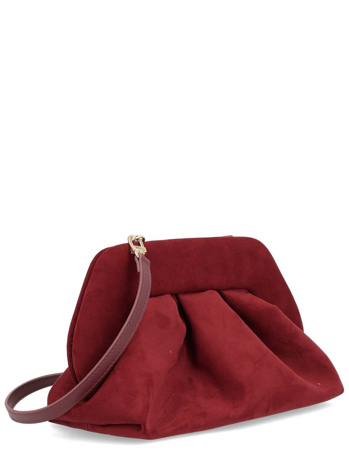 Themoirè Clutch Bags - Burgundy | Wanan Luxury